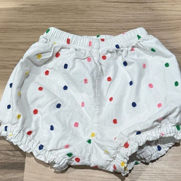 Hanna Andersson White Multicolored Dot Bloomers Shorts Ruffle Girls 2T - Picture 1 of 2